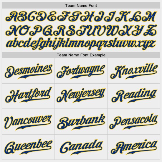 Maillot de baseball Royal-Gold White personnalisé et authentique Maillot de baseball Royal-Gold White personnalisé et authentique