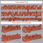 Maillot de baseball personnalisé gris orange-noir Maillot de baseball personnalisé gris orange-noir
