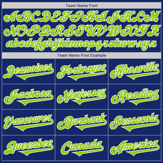 Maillot de baseball authentique néon bicolore personnalisé vert royal-blanc Maillot de baseball authentique néon bicolore personnalisé vert royal-blanc