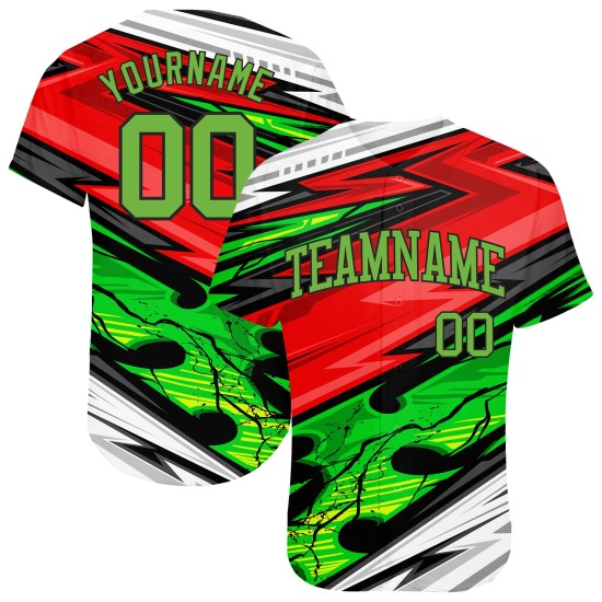 Maillot de baseball authentique à motif personnalisé 3D pour équipe de sport abstrait Maillot de baseball authentique à motif personnalisé 3D pour équipe de sport abstrait