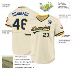 Maillot de baseball Royal Gold Cream, authentique et personnalisé Maillot de baseball Royal Gold Cream, authentique et personnalisé