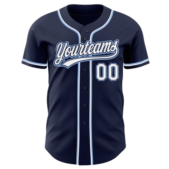 Maillot de baseball personnalisé bleu marine et blanc Maillot de baseball personnalisé bleu marine et blanc