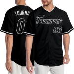 Maillot de baseball personnalisé noir et blanc authentique Maillot de baseball personnalisé noir et blanc authentique