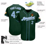 Maillot de baseball léger et authentique bleu-blanc-vert personnalisé Maillot de baseball léger et authentique bleu-blanc-vert personnalisé
