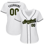 Maillot personnalisé blanc Authentic Day Olive-Black Baseball Memorial Maillot personnalisé blanc Authentic Day Olive-Black Baseball Memorial