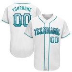 Maillot de baseball authentique Drift bleu sarcelle-bleu marine, personnalisé, blanc, mode Maillot de baseball authentique Drift bleu sarcelle-bleu marine, personnalisé, blanc, mode