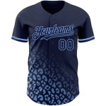 Maillot de baseball bleu marine à imprimé léopard 3D, léger et personnalisé, à la mode, authentique Maillot de baseball bleu marine à imprimé léopard 3D, léger et personnalisé, à la mode, authentique
