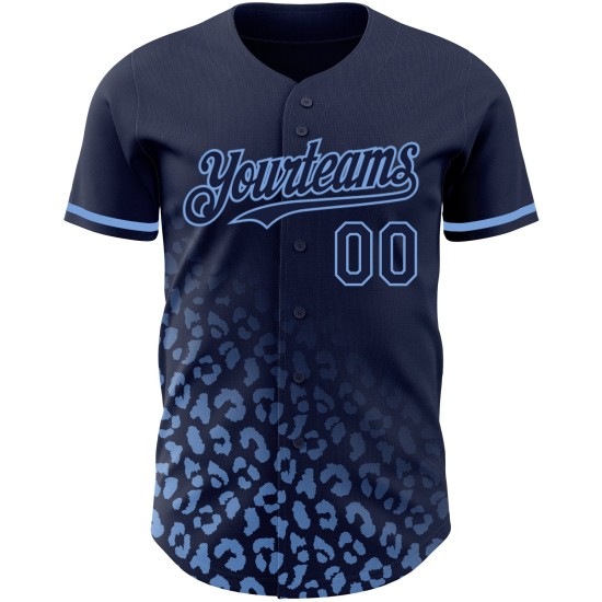 Maillot de baseball bleu marine à imprimé léopard 3D, léger et personnalisé, à la mode, authentique Maillot de baseball bleu marine à imprimé léopard 3D, léger et personnalisé, à la mode, authentique