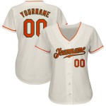 Maillot de baseball Orange-Kelly personnalisé vert authentique crème Maillot de baseball Orange-Kelly personnalisé vert authentique crème