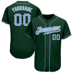 Maillot de baseball léger et authentique bleu-blanc-vert personnalisé Maillot de baseball léger et authentique bleu-blanc-vert personnalisé