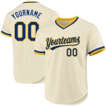 Maillot de baseball Royal Gold Cream, authentique et personnalisé Maillot de baseball Royal Gold Cream, authentique et personnalisé