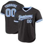 Maillot de baseball personnalisé authentique, noir clair, bleu et blanc Maillot de baseball personnalisé authentique, noir clair, bleu et blanc