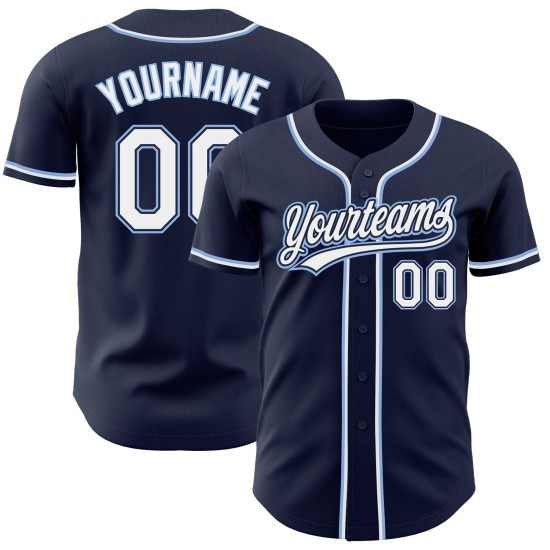 Maillot de baseball personnalisé bleu marine et blanc Maillot de baseball personnalisé bleu marine et blanc