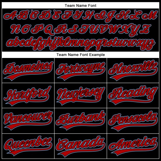 Maillot de baseball bleu personnalisé avec motif 3D noir, authentique, uni, rouge et clair Maillot de baseball bleu personnalisé avec motif 3D noir, authentique, uni, rouge et clair