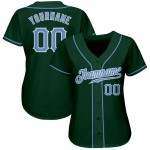 Maillot de baseball léger et authentique bleu-blanc-vert personnalisé Maillot de baseball léger et authentique bleu-blanc-vert personnalisé
