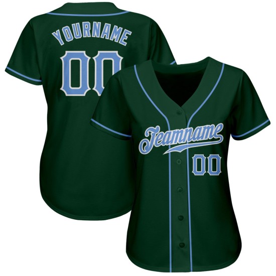 Maillot de baseball léger et authentique bleu-blanc-vert personnalisé Maillot de baseball léger et authentique bleu-blanc-vert personnalisé