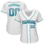 Maillot de baseball authentique Drift bleu sarcelle-bleu marine, personnalisé, blanc, mode Maillot de baseball authentique Drift bleu sarcelle-bleu marine, personnalisé, blanc, mode