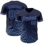 Maillot de baseball bleu marine à imprimé léopard 3D, léger et personnalisé, à la mode, authentique Maillot de baseball bleu marine à imprimé léopard 3D, léger et personnalisé, à la mode, authentique