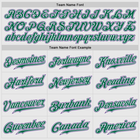 Maillot Raglan Personnalisé Vert Baseball Blanc Authentique Manches Violet-Kelly Violet Rayures Fines Maillot Raglan Personnalisé Vert Baseball Blanc Authentique Manches Violet-Kelly Violet Rayures Fines