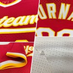 Maillot de baseball rouge personnalisé authentique blanc rétro Maillot de baseball rouge personnalisé authentique blanc rétro