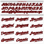 Maillot de baseball authentique à rayures rouges et noires, blanc, personnalisé Maillot de baseball authentique à rayures rouges et noires, blanc, personnalisé