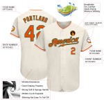 Maillot de baseball Orange-Kelly personnalisé vert authentique crème Maillot de baseball Orange-Kelly personnalisé vert authentique crème