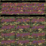 Maillot de baseball personnalisé camouflage Royal-Orange authentique pour saluer le service Maillot de baseball personnalisé camouflage Royal-Orange authentique pour saluer le service