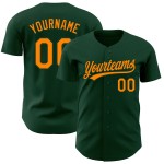 Maillot de baseball Bay Authentique Orange Vert Personnalisé Maillot de baseball Bay Authentique Orange Vert Personnalisé