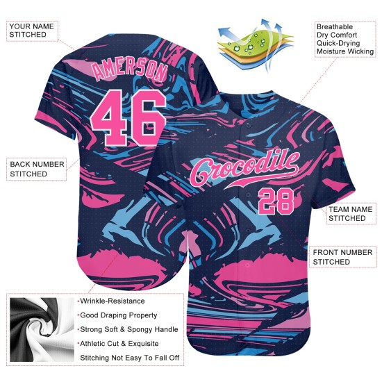 Maillot de baseball 3D au design authentique et personnalisé Maillot de baseball 3D au design authentique et personnalisé