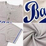 Maillot de baseball personnalisé authentique orange-noir gris Maillot de baseball personnalisé authentique orange-noir gris