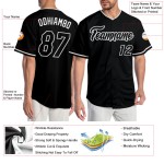 Maillot de baseball personnalisé noir et blanc authentique Maillot de baseball personnalisé noir et blanc authentique