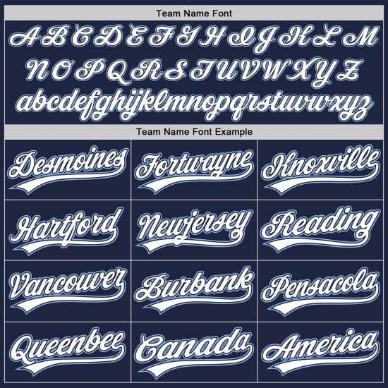 Maillot de baseball personnalisé bleu marine et blanc Maillot de baseball personnalisé bleu marine et blanc
