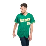 Maillot de baseball vert authentique personnalisé Kelly blanc-or Maillot de baseball vert authentique personnalisé Kelly blanc-or