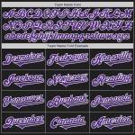Maillot de baseball authentique, ton deux, violet et blanc, noir, personnalisé Maillot de baseball authentique, ton deux, violet et blanc, noir, personnalisé